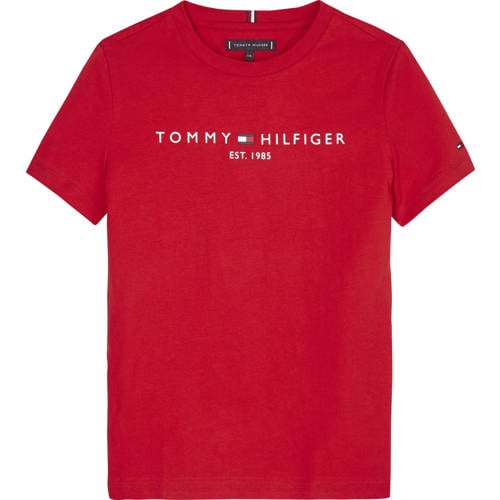 Tommy Hilfiger unisex T-shirt van katoen rood Logo - 104