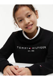 thumbnail: Tommy Hilfiger unisex sweater met logo zwart