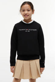 thumbnail: Tommy Hilfiger unisex sweater met logo zwart