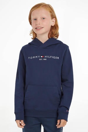 unisex hoodie met logo donkerblauw