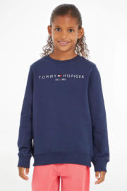 thumbnail: Tommy Hilfiger unisex sweater met logo donkerblauw