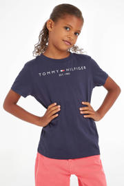 thumbnail: Tommy Hilfiger unisex T-shirt van katoen donkerblauw