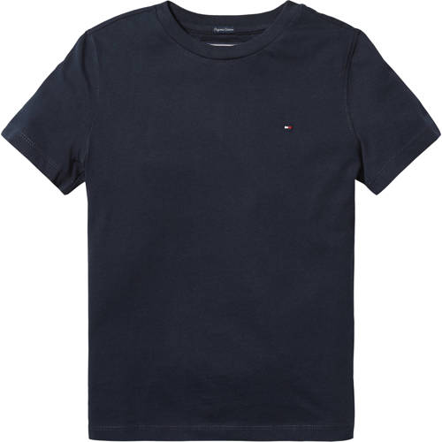 Tommy Hilfiger T-shirt van katoen donkerblauw Logo - maat 176 afbeelding