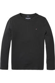 thumbnail: Zwarte jongens Tommy Hilfiger longsleeve van biologisch katoen met lange mouwen en ronde hals