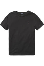 thumbnail: Zwarte jongens Tommy Hilfiger T-shirt van biologisch katoen met korte mouwen en ronde hals