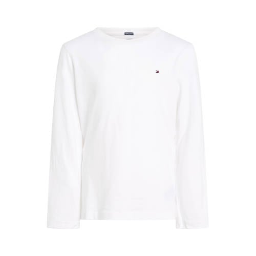 Tommy Hilfiger longsleeve wit Jongens Katoen Ronde hals Effen - maat 176 afbeelding