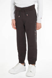 thumbnail: Zwarte jongens en meisjes Tommy Hilfiger joggingbroek van katoen met regular waist, elastische tailleband met koord en logo dessin