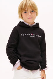 thumbnail: Tommy Hilfiger unisex hoodie met logo zwart