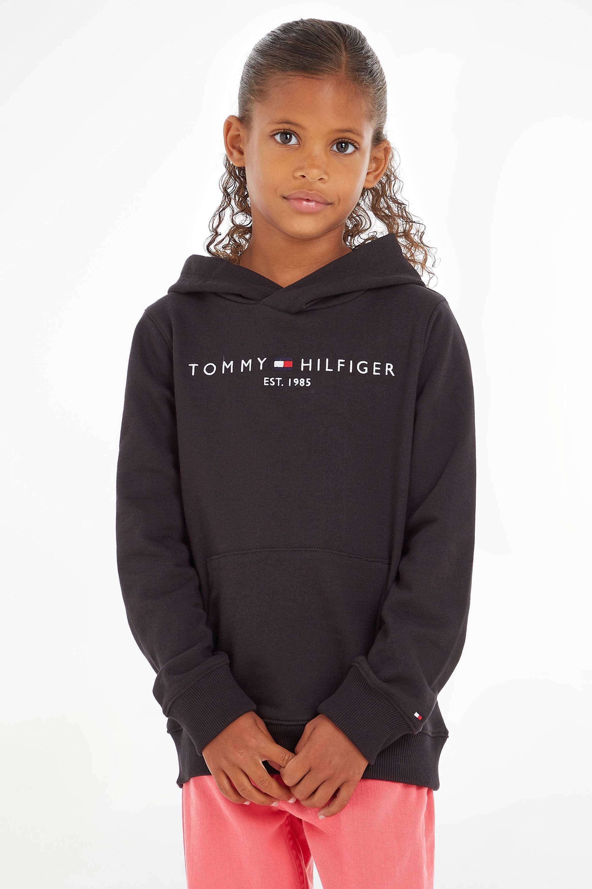 Zwarte hoodie best sale tommy hilfiger