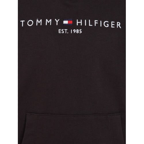 Tommy Hilfiger unisex hoodie met logo zwart Sweater Logo