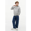 Tommy Hilfiger unisex hoodie met logo grijs melange