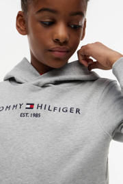 thumbnail: Tommy Hilfiger unisex hoodie met logo grijs melange