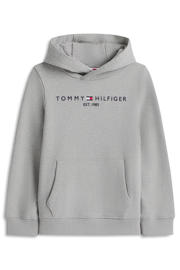 thumbnail: Tommy Hilfiger unisex hoodie met logo grijs melange