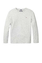 thumbnail: Grijze jongens Tommy Hilfiger longsleeve van biologisch katoen met lange mouwen en ronde hals