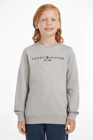 unisex sweater met logo lichtgrijs