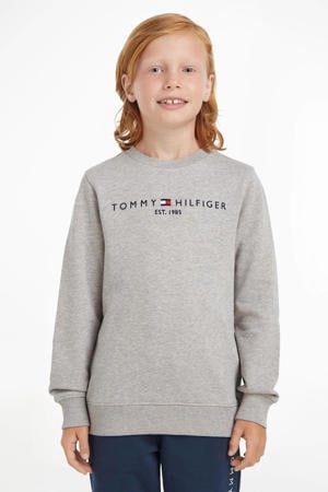 unisex sweater met logo lichtgrijs