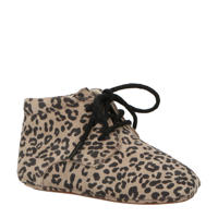 thumbnail: Mavies   leren babyschoenen met panterprint beige