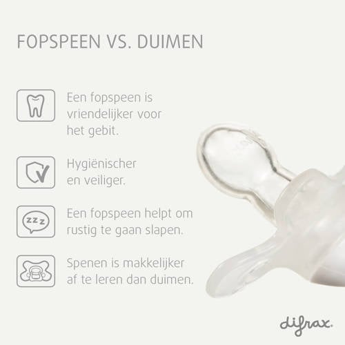 Difrax Natural Fopspeen Newborn Lichtblauw 2 stuks Effen