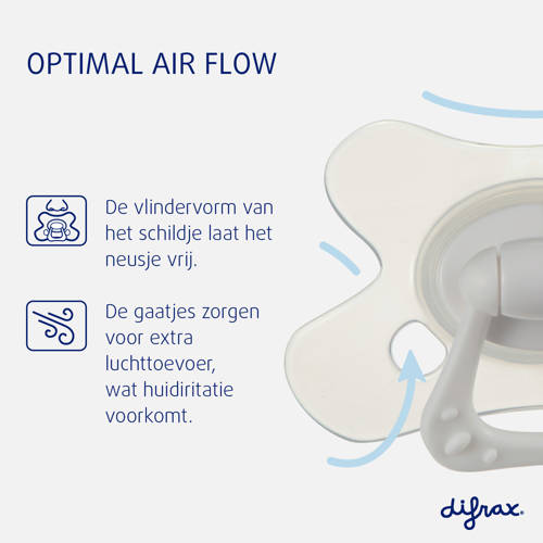 Difrax Natural Fopspeen 6+ Maanden Lichtroze 2 stuks Effen