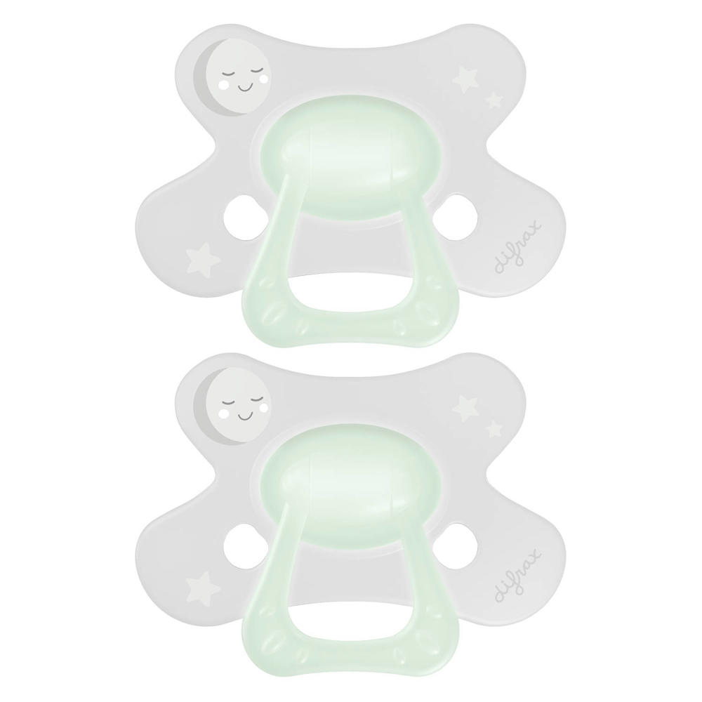 Difrax Natural Fopspeen - 18+ Maanden - Glow in the Dark - 2 st.