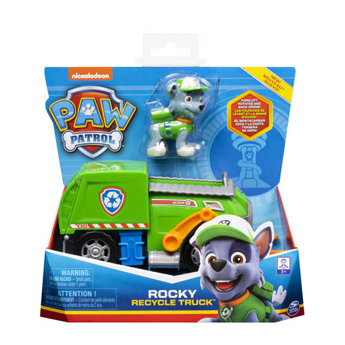 Paw Patrol voertuig met pup Rocky Speelvoertuig
