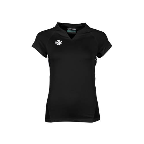 Reece Australia sportshirt Rise zwart Sport t-shirt Dames Gerecycled polyester V-hals