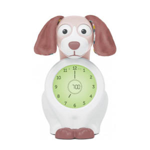 Davy de hond slaaptrainer met uurwerk roze