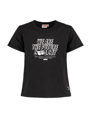 T-shirt Ellen met printopdruk zwart