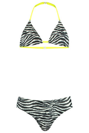 triangel bikini Yoella met zebraprint zwart/wit