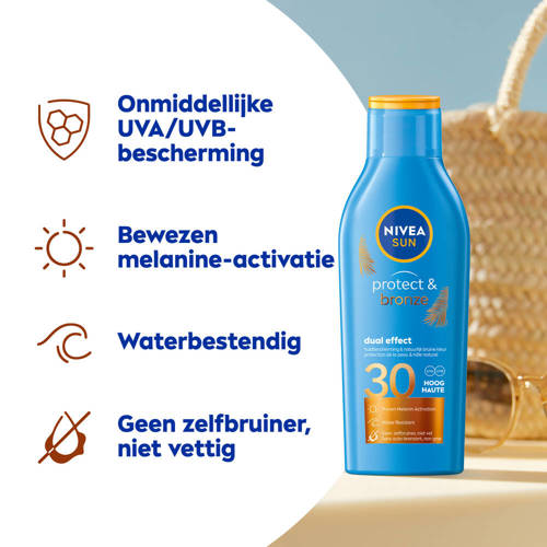 NIVEA SUN protect & bronze zonnemelk SPF 30 - 200 ml Zonnebrand