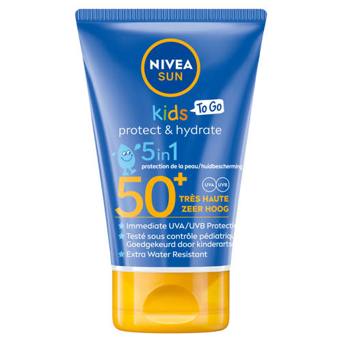 NIVEA SUN Babies & Kids To Go Protect & Care zonnemelk SPF 50+ - 50 ml Zonnebrand Wit