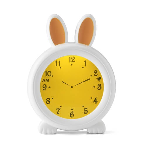 Alecto BC-100 Bunny- slaaptrainer, nachtlampje en wekker Wit afbeelding
