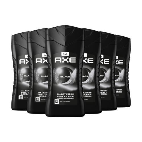 Axe Black 3-in-1 douchegel 6 x 250 ml | Douchegel van