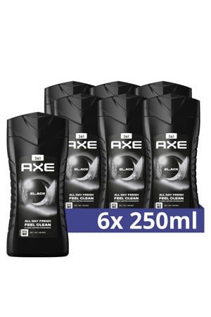 Black 3-in-1 douchegel - 6 x 250 ml