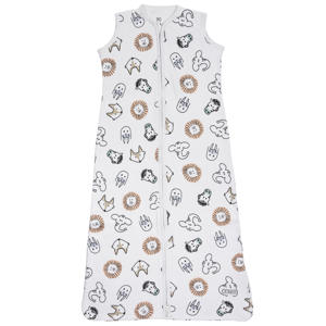 baby zomer slaapzak Animal wit/beige/zwart
