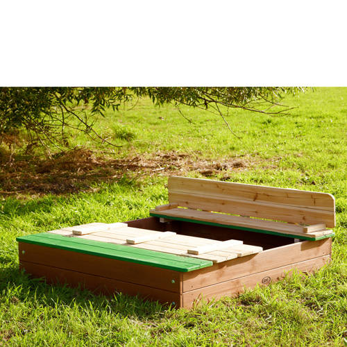 Axi Ella XL Houten zandbak 120x120x20cm Bruin | Zandbak van