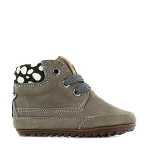 BP21W008-A  leren babyschoenen grijs