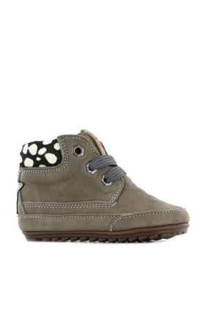 BP21W008-A  leren babyschoenen grijs