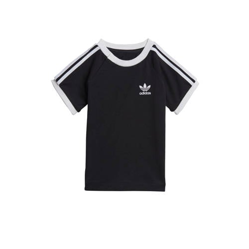 adidas Originals Adicolor T-shirt zwart/wit Jongens/Meisjes Katoen Ronde hals - 104