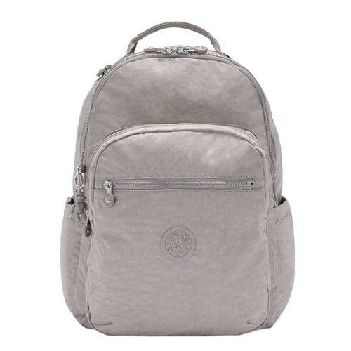 Kipling rugzak Seoul lichtgrijs Jongens/Meisjes Nylon Logo afbeelding