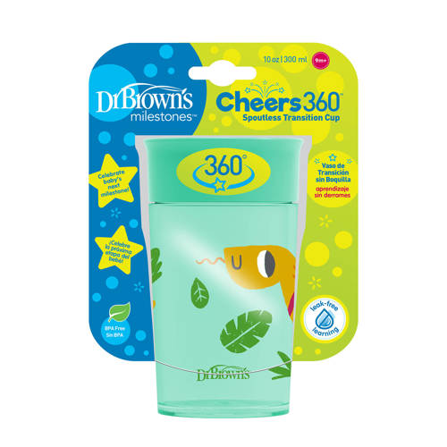 Dr. Brown's C s 360° cup groen 300 ml Drinkbeker
