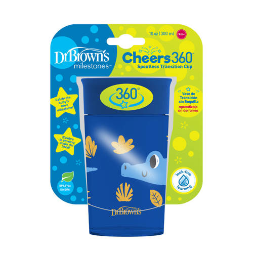 Dr. Brown's C s 360° cup blauw 300 ml Drinkbeker