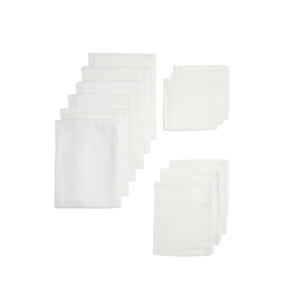 hydrofiele starterset - set van 12 GOTS uni wit