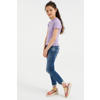 WE Fashion T-shirt met ruches lavendel