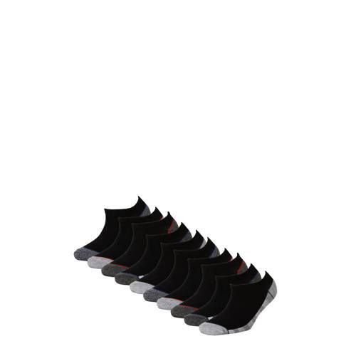 Apollo sneakersokken - set van 10 zwart/multi Jongens Katoen Meerkleurig