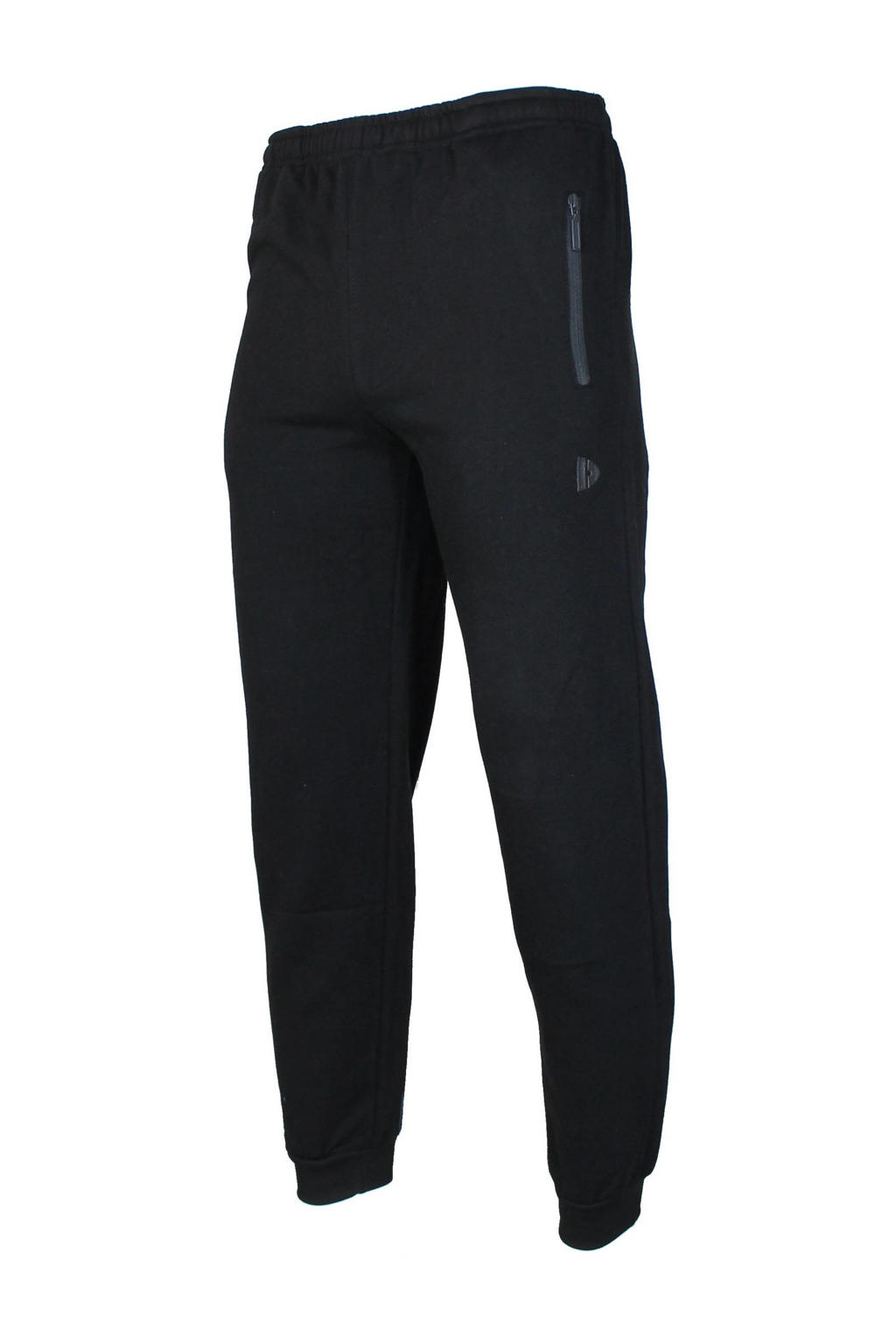 Zwarte jongens en meisjes Donnay trainingsbroek van polyester met regular fit, regular waist en elastische tailleband