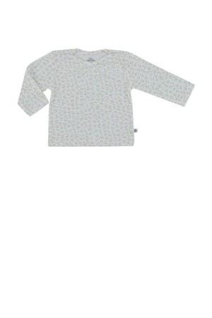 baby longsleeve met katoen wit/camel
