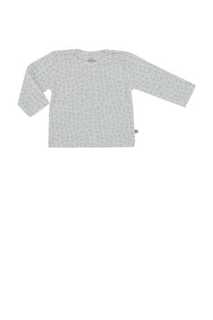 baby longsleeve met katoen wit/camel
