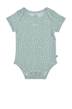 romper mintgroen/witt