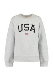 thumbnail: America Today sweater Soel met tekst mid grey melange